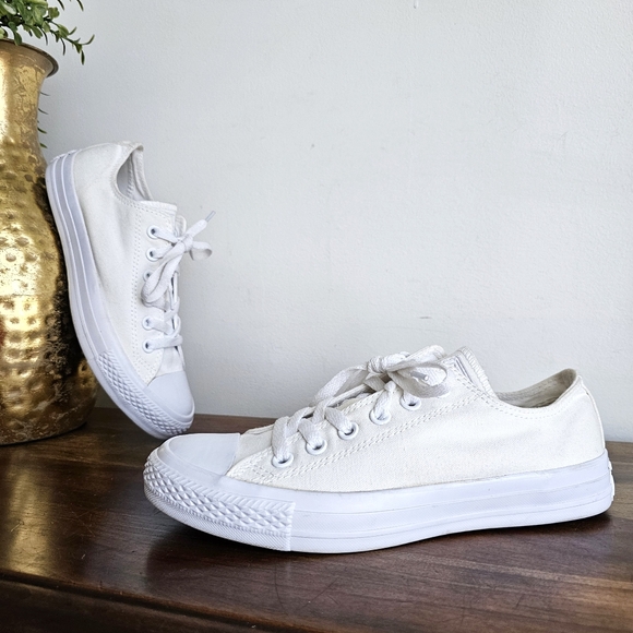 Converse All Star Shoreline Slip-On Low Top White Canvas Sneakers Women’s 7 - Picture 3 of 16